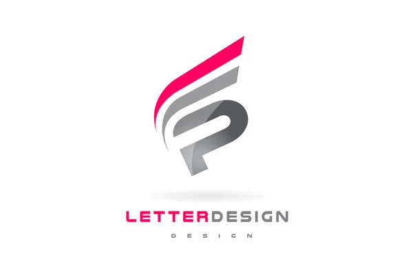 Diseño de logotipo de letra P. Concepto futurista moderno de letras . — Archivo Imágenes Vectoriales
