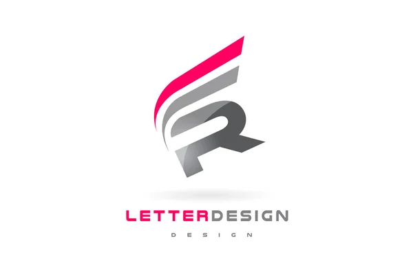 R Buchstabe Logo Design. futuristisches modernes Schriftzug-Konzept. — Stockvektor
