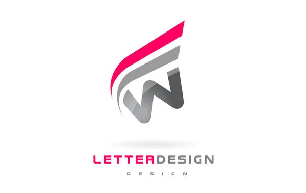 W Carta Logo Diseño. Concepto futurista moderno de letras . — Archivo Imágenes Vectoriales