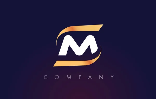 M Carta Logo Design. Modelo de carta moderna . —  Vetores de Stock