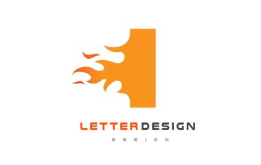 Alev Logo tasarımı mektup. Yangın Logo yazı kavramı.