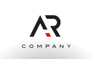 AR Logo. Mektup tasarlamak vektör.