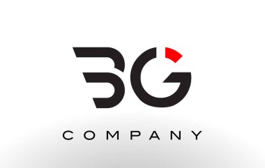 BG Logo. Mektup tasarlamak vektör.