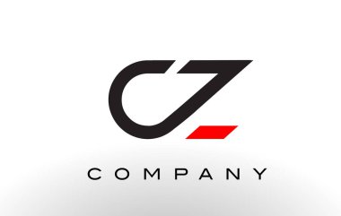 CZ Logo. Mektup tasarlamak vektör.