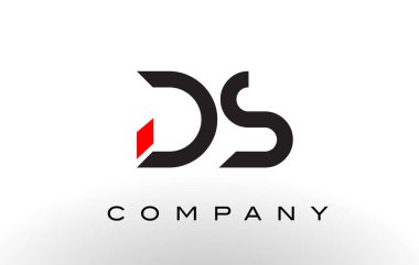 DS Logo. Mektup tasarlamak vektör.
