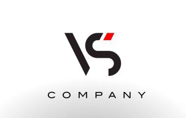 Vs Logo. Mektup tasarlamak vektör.