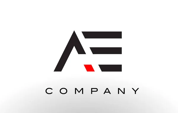 AE Logo. Dopis Design vektor. — Stockový vektor