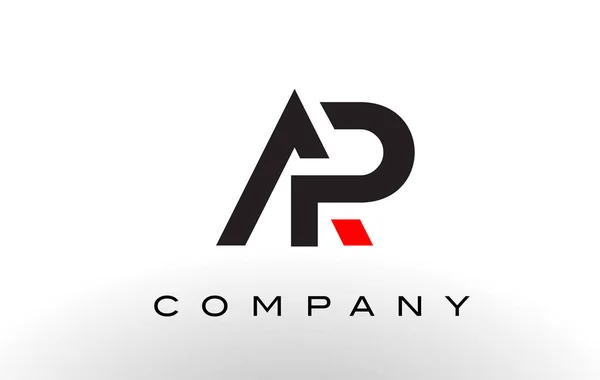 AP Logo. Dopis Design vektor. — Stockový vektor