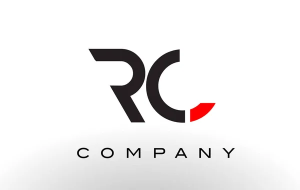 RC-logotypen. Brev Design vektor. — Stock vektor