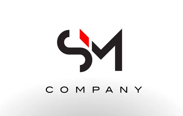 Логотип SM. Вектор дизайну літер . — стоковий вектор