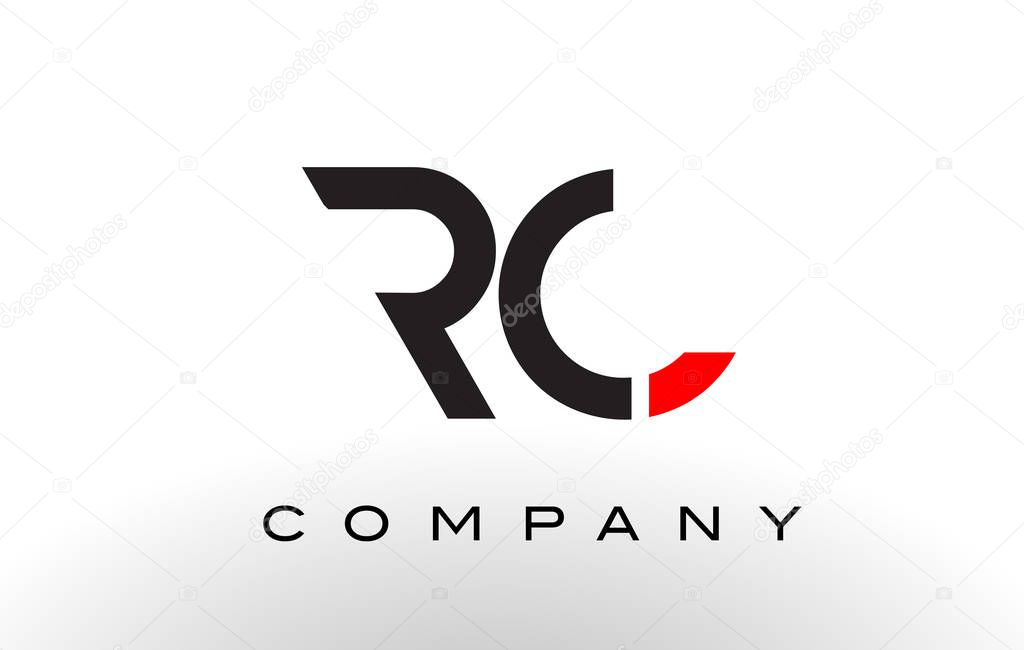 RC Logo.  Letter Design Vector.