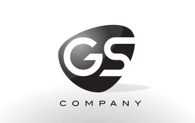 GS logosu. Mektup tasarlamak vektör.