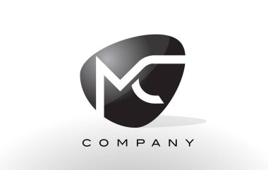 MC Logo. Mektup tasarlamak vektör.