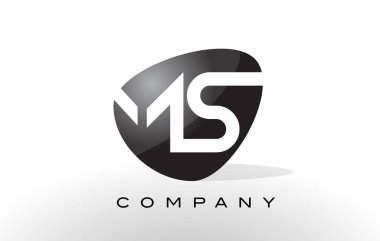 MS Logo. Mektup tasarlamak vektör.