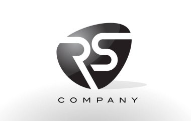RS Logo. Mektup tasarlamak vektör.