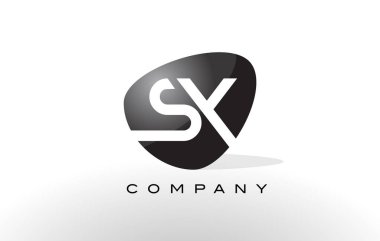 SX Logo. Mektup tasarlamak vektör.