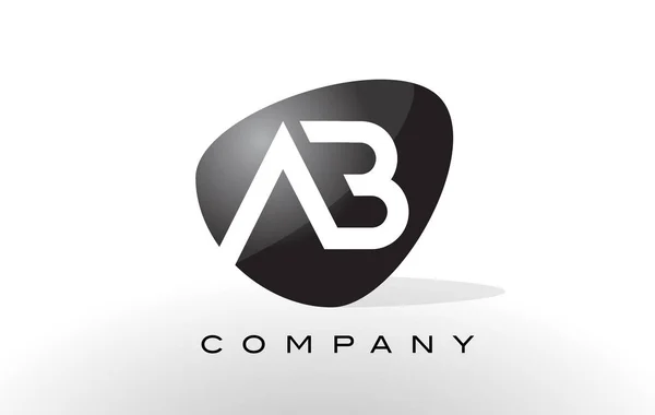 Ab ロゴ。文字デザインのベクトル. — ストックベクタ