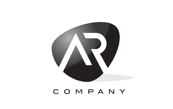 Ar Logo. Dopis Design vektor. — Stockový vektor