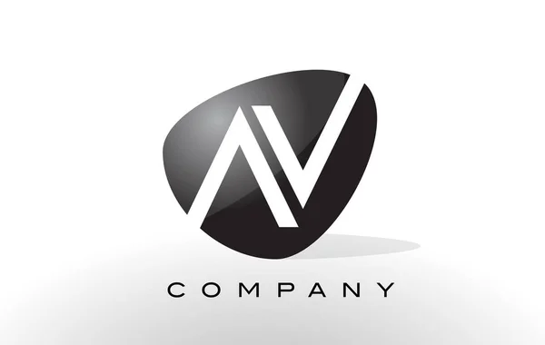 AV λογότυπο. Επιστολή σχεδιασμό διάνυσμα. — Διανυσματικό Αρχείο