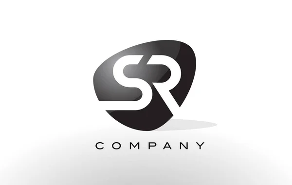 SR Logo. Dopis Design vektor. — Stockový vektor