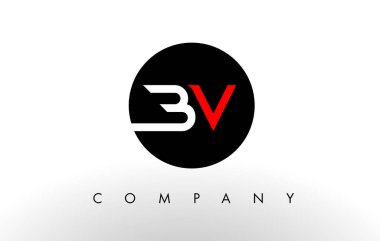 BV Logo. Mektup tasarlamak vektör.