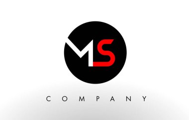 MS Logo. Mektup tasarlamak vektör.