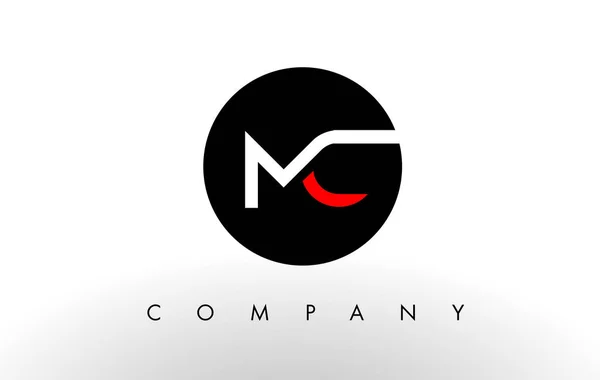 MC Logo. Dopis Design vektor. — Stockový vektor