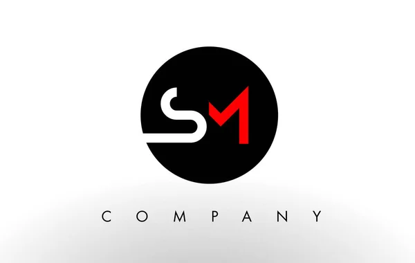 SM Logo. Dopis Design vektor. — Stockový vektor