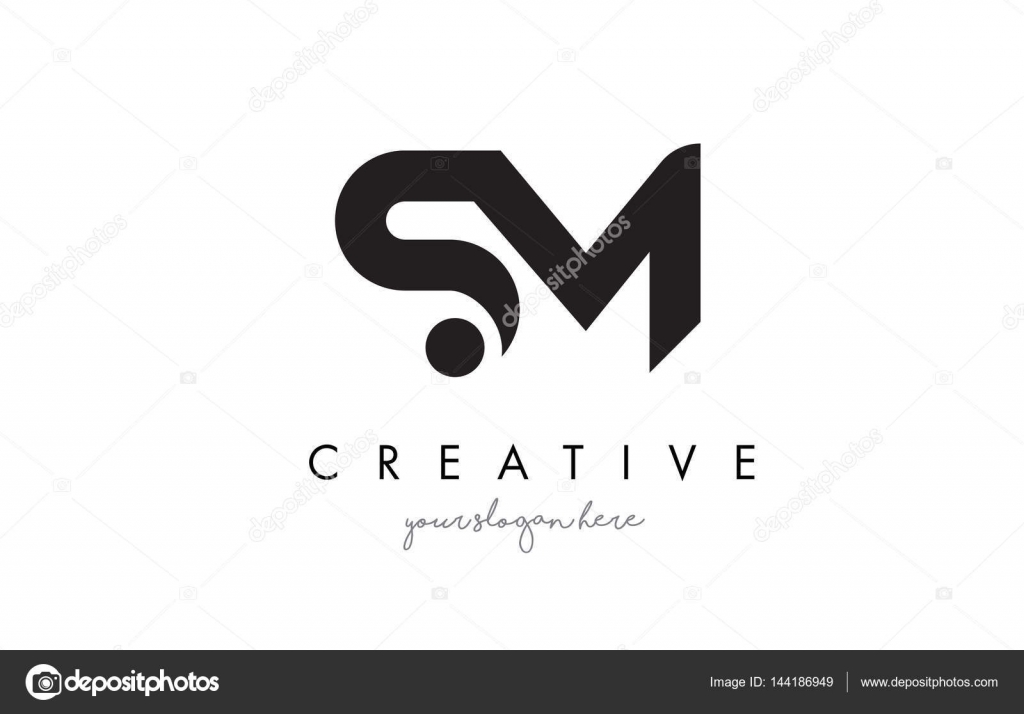 Sm Letter Logo Design With Creative Modern Trendy Typography Stock Vector Image By C Twindesigner