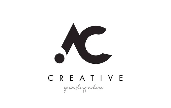 AC Carta Logo Design com Creative Modern Trendy Typography . —  Vetores de Stock