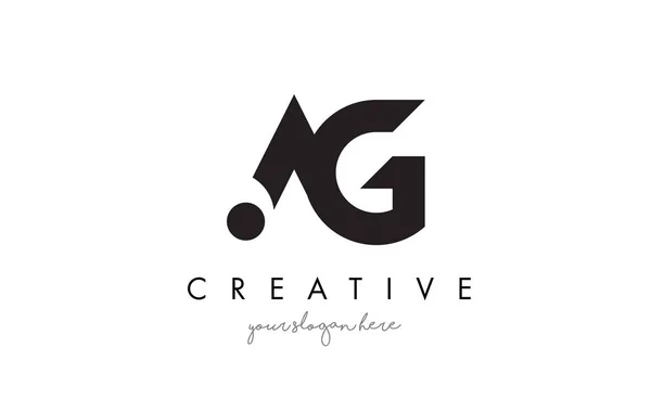 AG Letter Logo Design with Creative Modern Trendy Typography. — Stock Vector