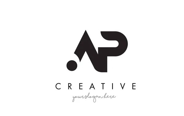 AP Letter Logo Design con tipografia creativa moderna di tendenza . — Vettoriale Stock