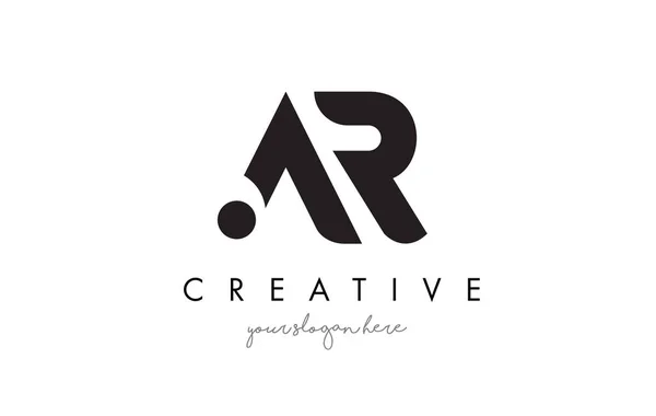 AR Lettera Logo Design con Creative Modern Trendy Tipografia . — Vettoriale Stock