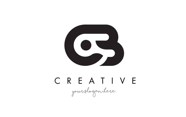 CB Letter Logo Design con tipografia creativa moderna di tendenza . — Vettoriale Stock