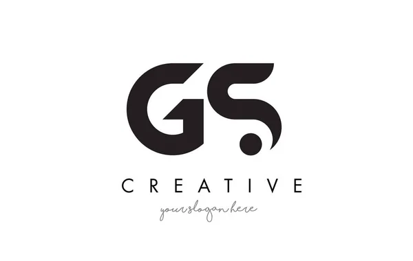 Gs letter logo design mit kreativer moderner trendiger Typografie. — Stockvektor