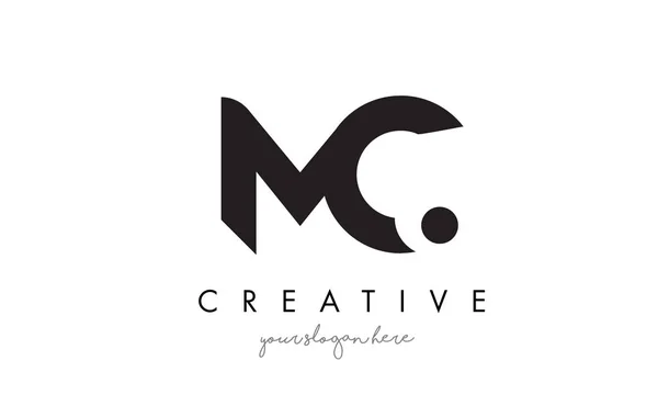 MC Letter Logo Design con tipografia creativa moderna di tendenza . — Vettoriale Stock