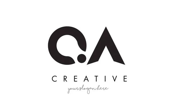 QA Letter Logo Design con tipografia creativa moderna di tendenza . — Vettoriale Stock