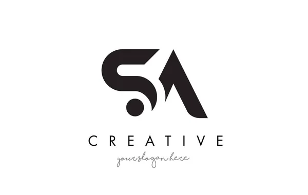 SA Carta Logo Design com Creative Modern Trendy Typography . — Vetor de Stock