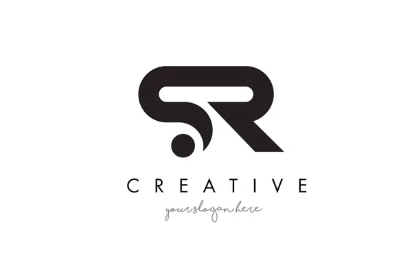 SR Lettre Logo Design avec Typographie moderne créative à la mode . — Image vectorielle