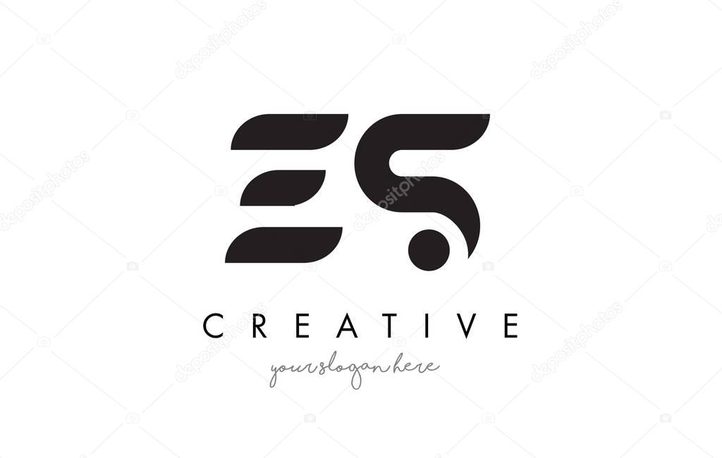 ES Letter Logo Design with Creative Modern Trendy Typography.