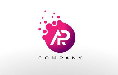 AP mektup Logo tasarımı yaratıcı Trendy kabarcıkları ile nokta.