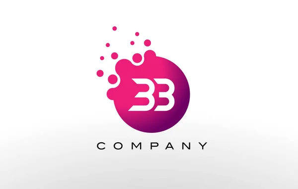 BB Letter Dots Logo Design with Creative Trendy Bubbles. — Stock Vector