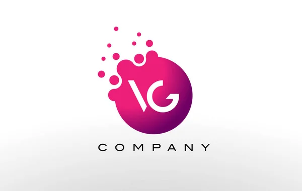 VG list punktów Logo Design z kreatywnych modny pęcherzyki. — Wektor stockowy