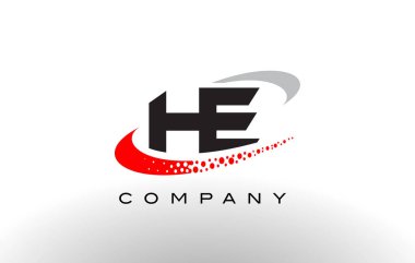 O Modern mektup Logo tasarımı kırmızı noktalı Swoosh 