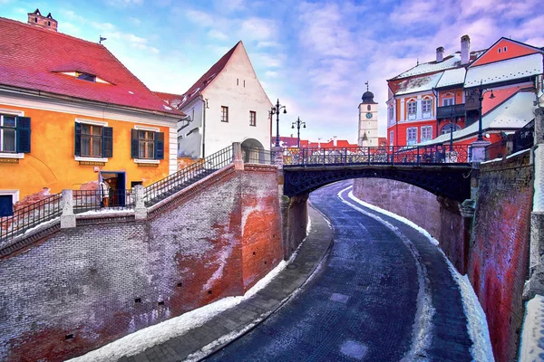 Sibiu Romania Transilvania Liars Bridge. — Stock Photo, Image