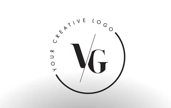 VG Serif dopis Logo Design s Creative prolínají řez. — Stockový vektor