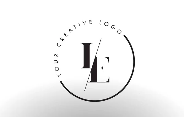 Le Serif dopis Logo Design s Creative prolínají řez. — Stockový vektor