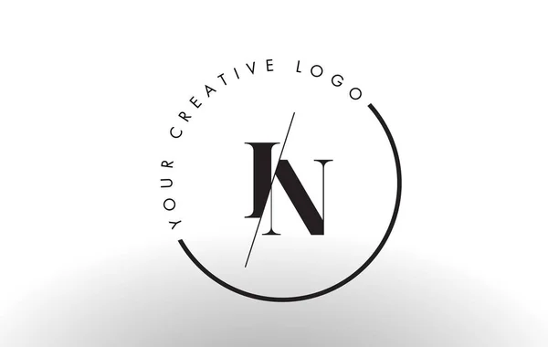 W Serif list Logo Design z Creative przecięte cięcia. — Wektor stockowy