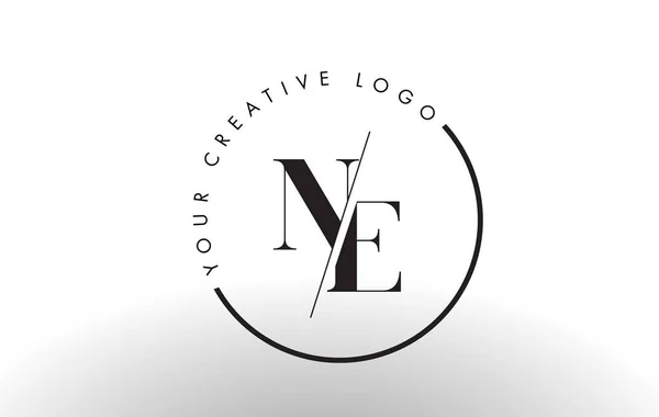 Ne Serif dopis Logo Design s Creative prolínají řez. — Stockový vektor