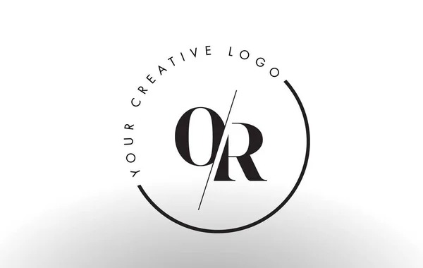 Nebo Serif dopis Logo Design s kreativní prolínaným řez. — Stockový vektor